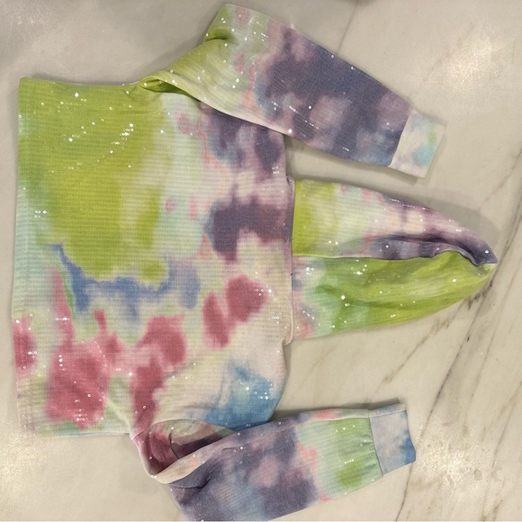 New with tags FOREVER 21 sequin tie dye hoodie in size small - Picture 10 of 10